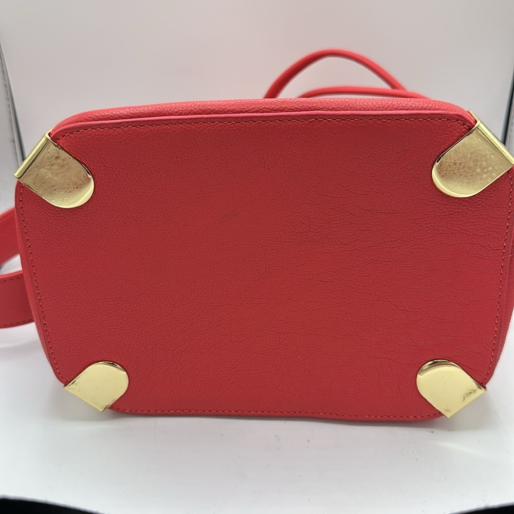 Vince Camuto gorgeous red-orange leather bucket bag - Picture 4 of 7
